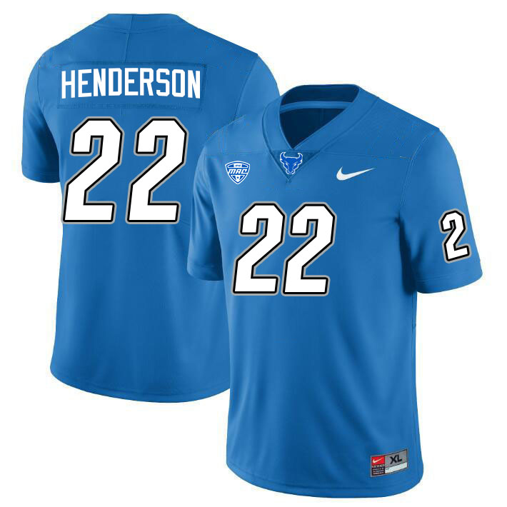 Buffalo Bulls #22 Al-Jay Henderson College Football Jerseys Stitched Sale-Blue